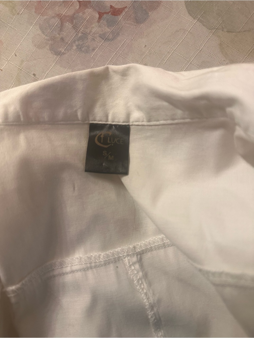 C. Luce White Ruffle-Front Cap Sleeve Blouse - Picture 10 of 12
